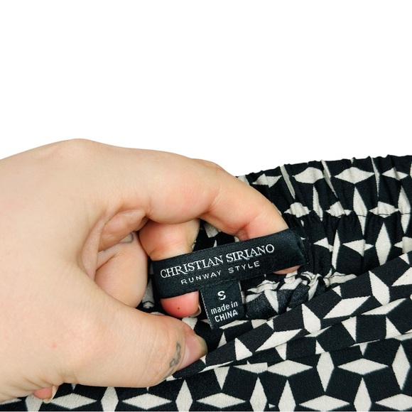 Christian Siriano Runway Patterned Lightweight Elastic Pull On Straight Pants - Picture 7 of 8